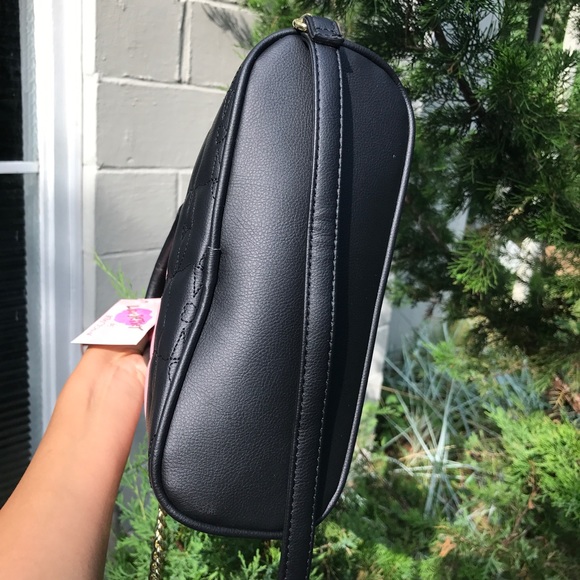 💗BETSEY JOHNSON TAUPE BLACK CROSSBODY SMALL BAG! - Picture 6 of 8
